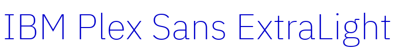 IBM Plex Sans ExtraLight 字体